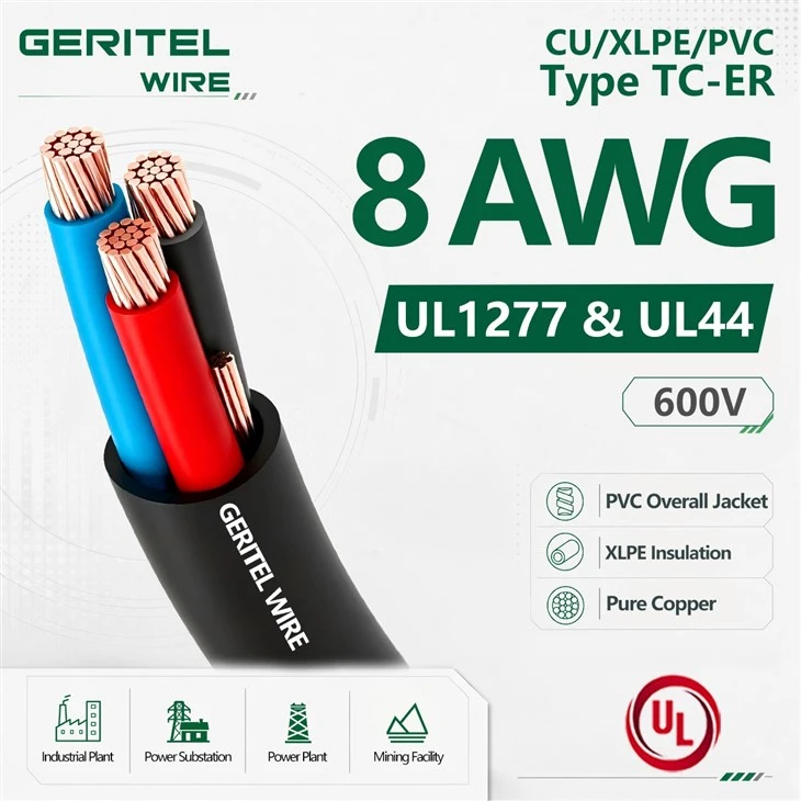 8 AWG vícežilový kabel pro kabeláž těžby